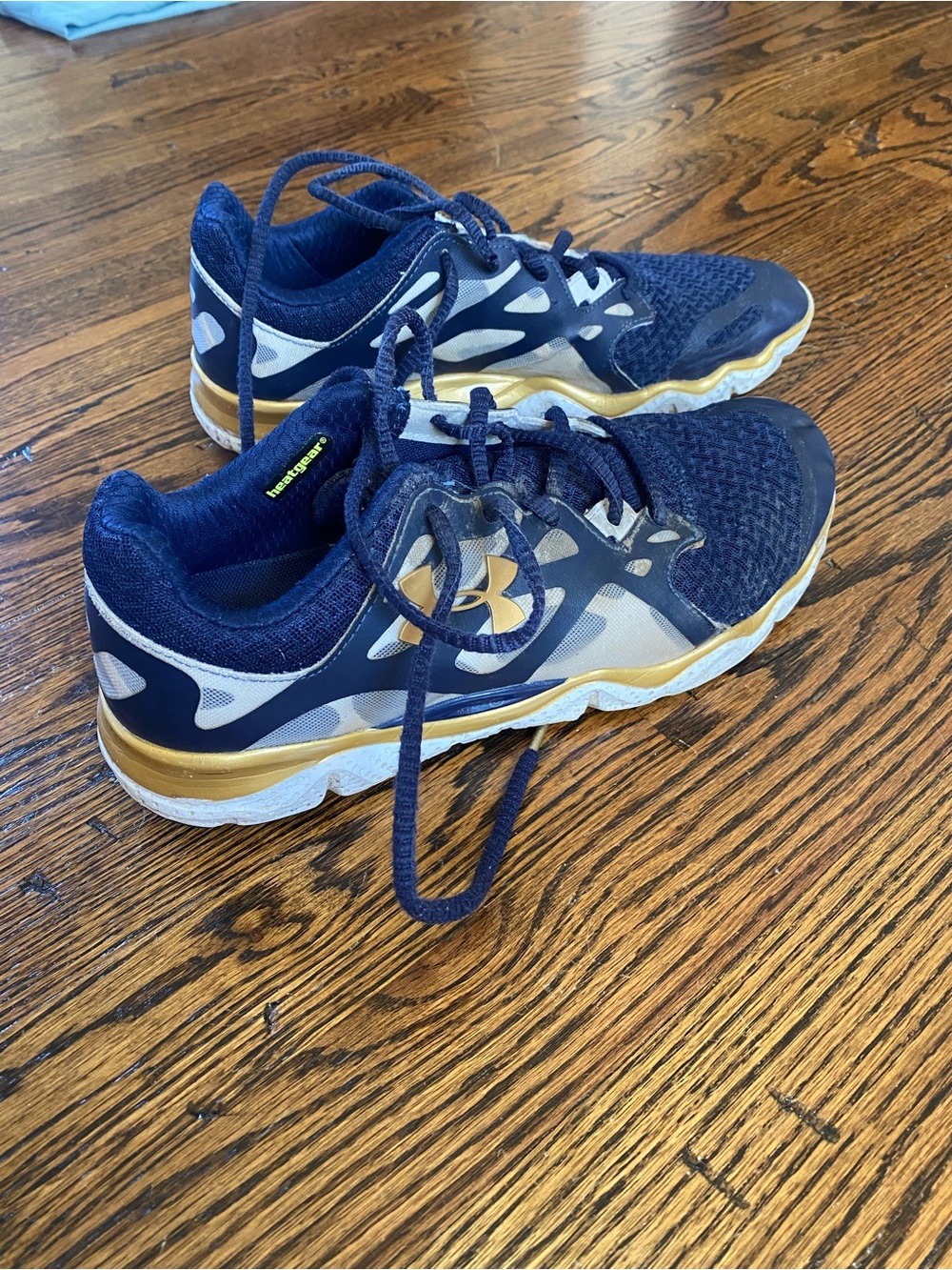 Under Armour women’s Notre Dame Blue & Gold Training Sneakers